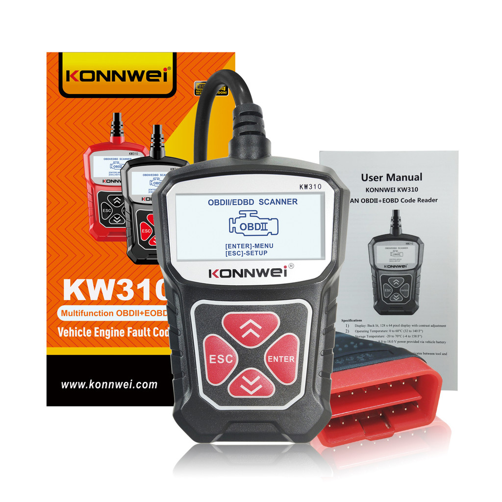 KONNWEI KW310 OBD2 Scanner Full OBDII Functions 10 Modes Automotive