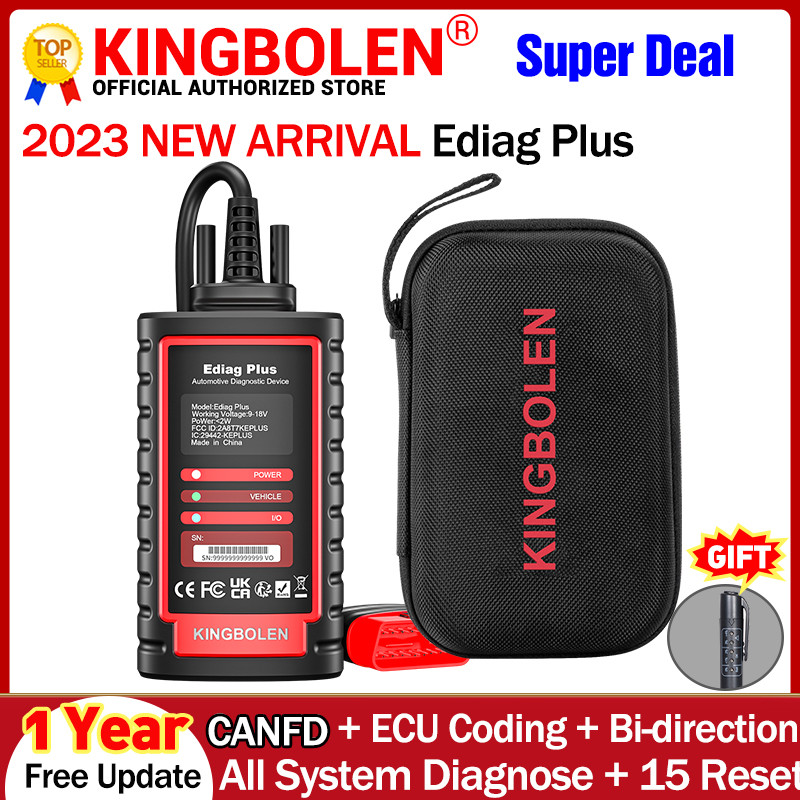 KINGBOLEN Ediag Plus OBD2 Scanner CANFD Protocol ECU Coding