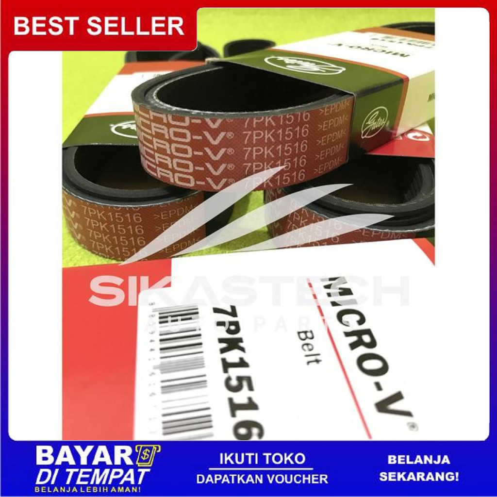 FREE ONGKIR V-BELT / FAN BELT TOYOTA FORTUNER HILUX INNOVA DIESEL GATES ORIGINAL BISA COD