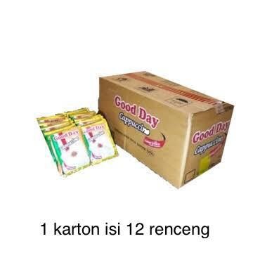 

Good Day Cappucino Harga Grosir 1 karton (1 karton isi 12 renceng)