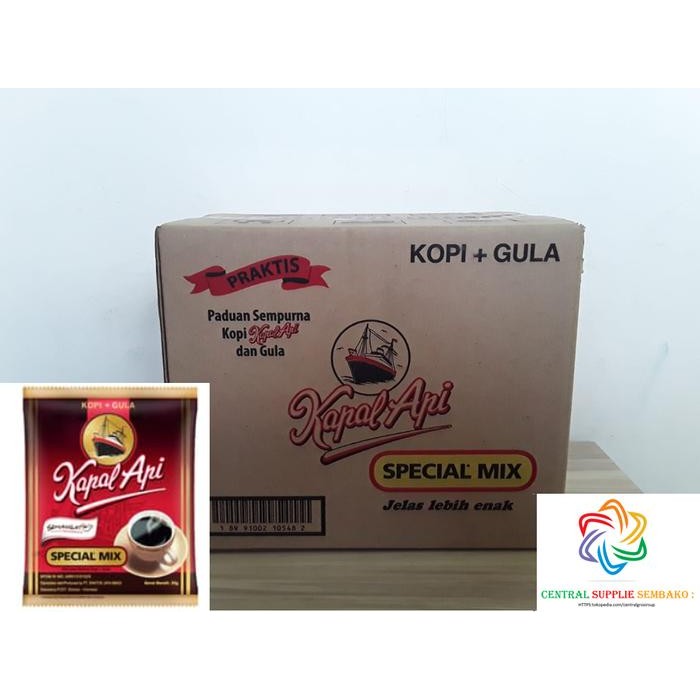 

Kapal Api Special Mix Kopi + Gula [25gr /120 pcs /1 Karton ]