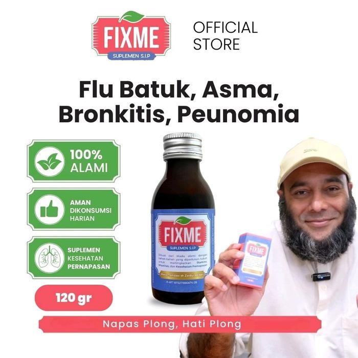 

FIXME + Flu Batuk Melegakan Pernapasan + Kemasan 120ml - Rekomendasi dr. Zaidul Akbar