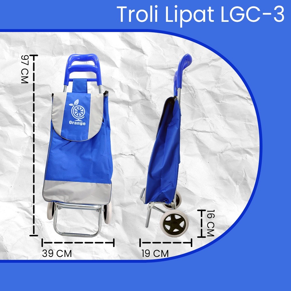 Tokolemari Trolly Tas Belanja / Troli Keranjang Roda Tas Trolly Supermaket Belanjaan