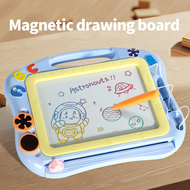 

Children Magnetic Drawing Board Educational Learning Toy Erasable Writing Sketch Blue Board Gifts
