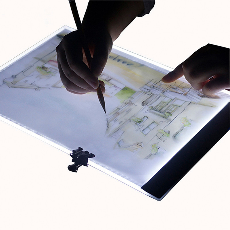 

A5 Led Drawing Tablet Thin Art Stencil Drawing Acrylic Board Light Box Tracing Table Pad Painting