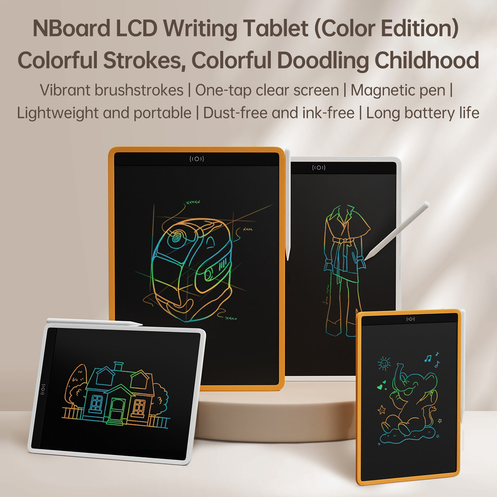 

Nboard Lcd Writing Tablet 10'' Drawing Board Handwriting Pad Suitable For Kids Doodle Learning Memo