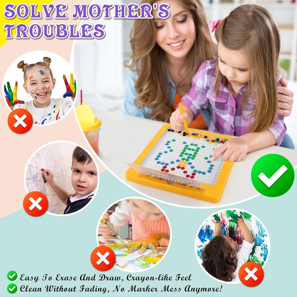 

Magnetic Drawing Board For Toddlers Magnet Beads And Pen Drawing Board Montessori Educational