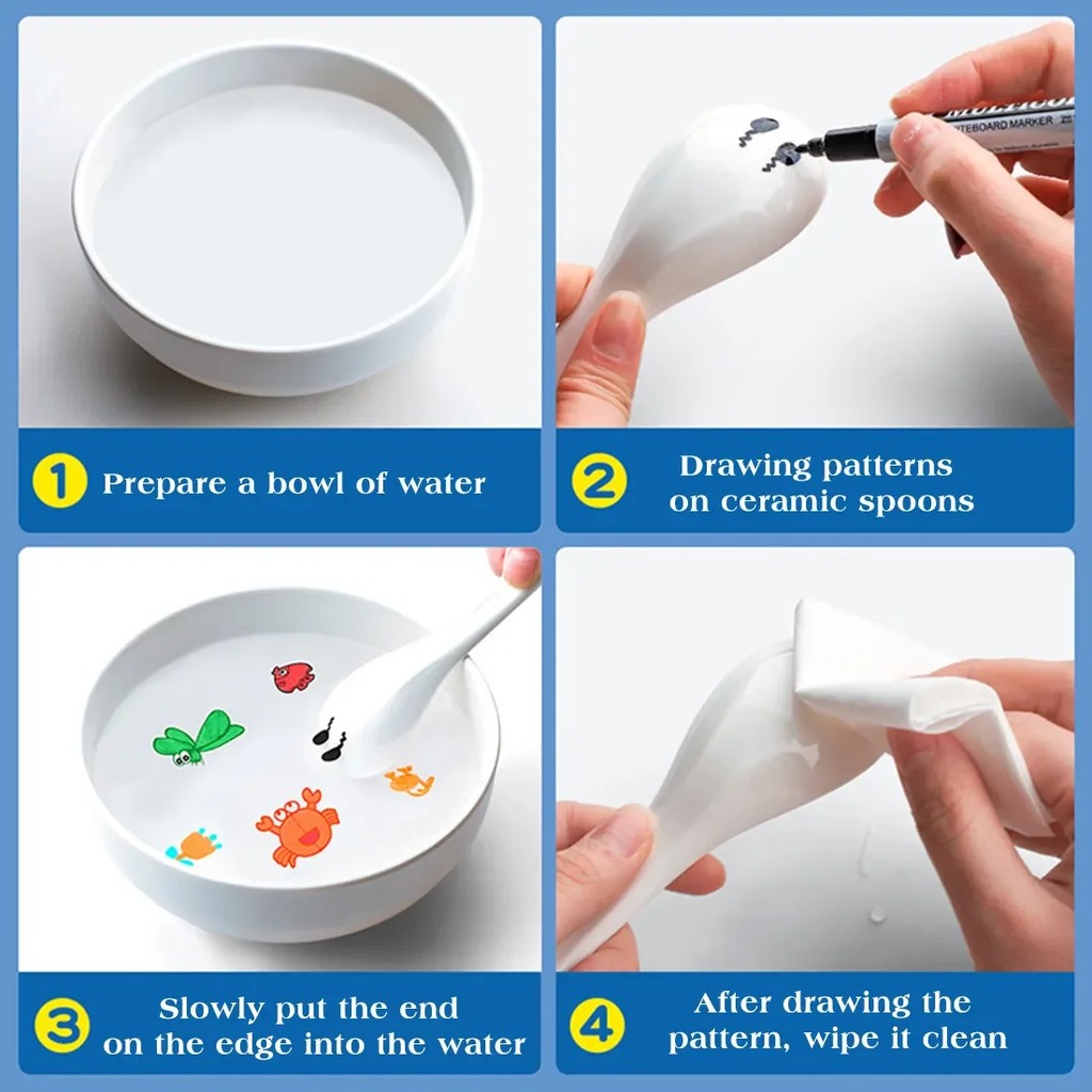 

Water Floating Pen Magical Ink Pens With Spoon Floating Color Water Painting Floating Chalk Art