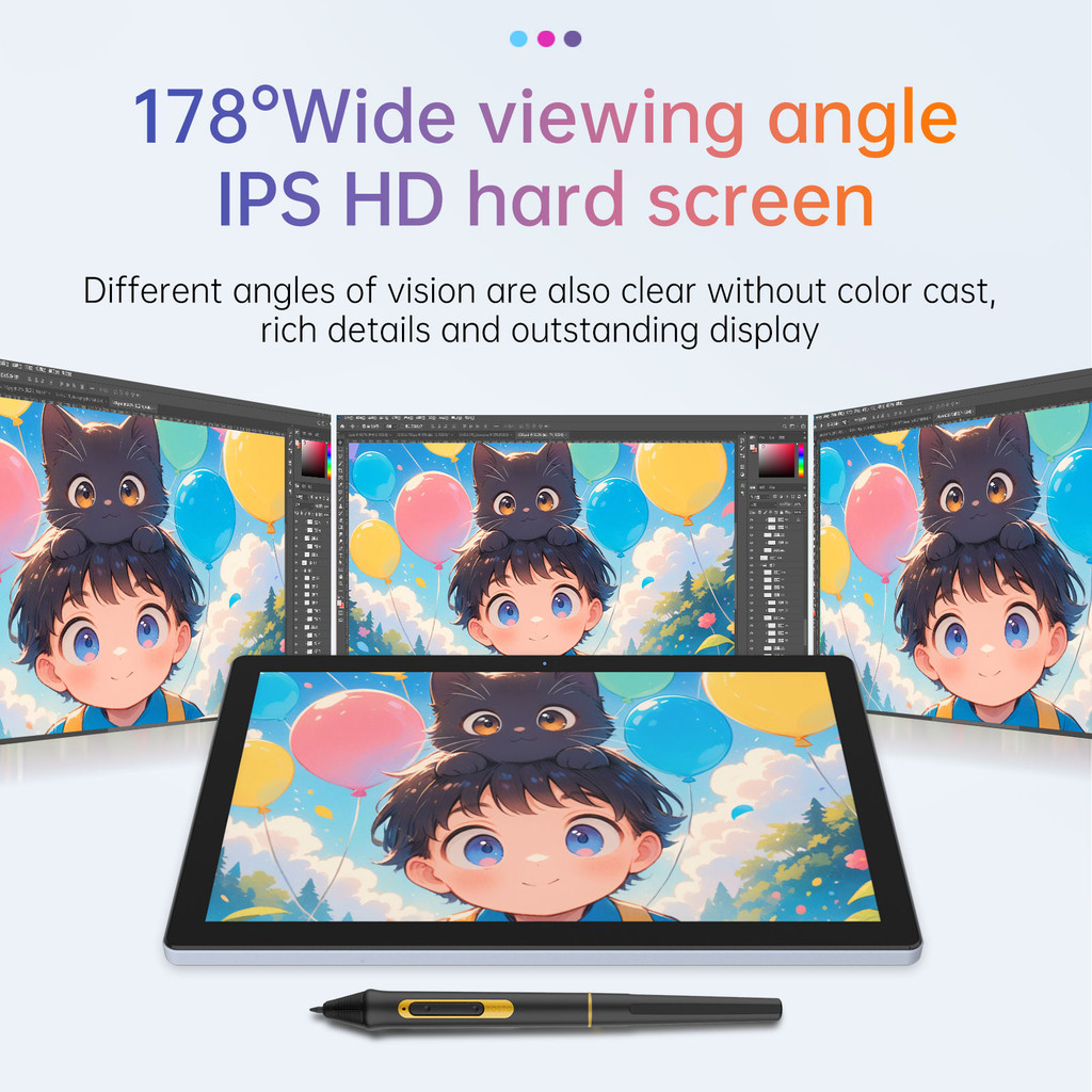 

Bosto Bt-101A Portable Graphics Drawing Tablet 10.1 Inch Ips Screen Display With Finger Touch