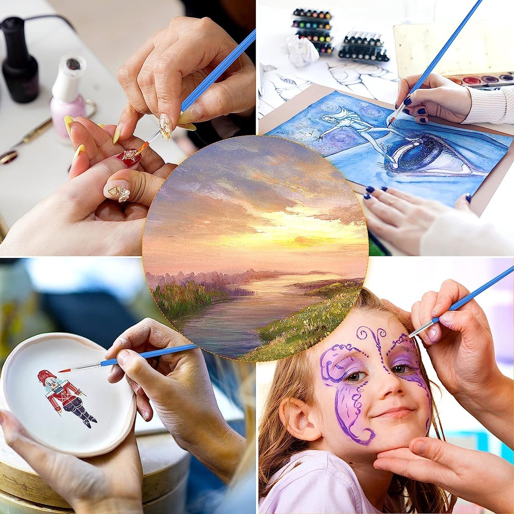 

100Pcs Premium Micro Detail Paint Brush Set - Ultra Fine Tips For Precision Art & Craft Work,
