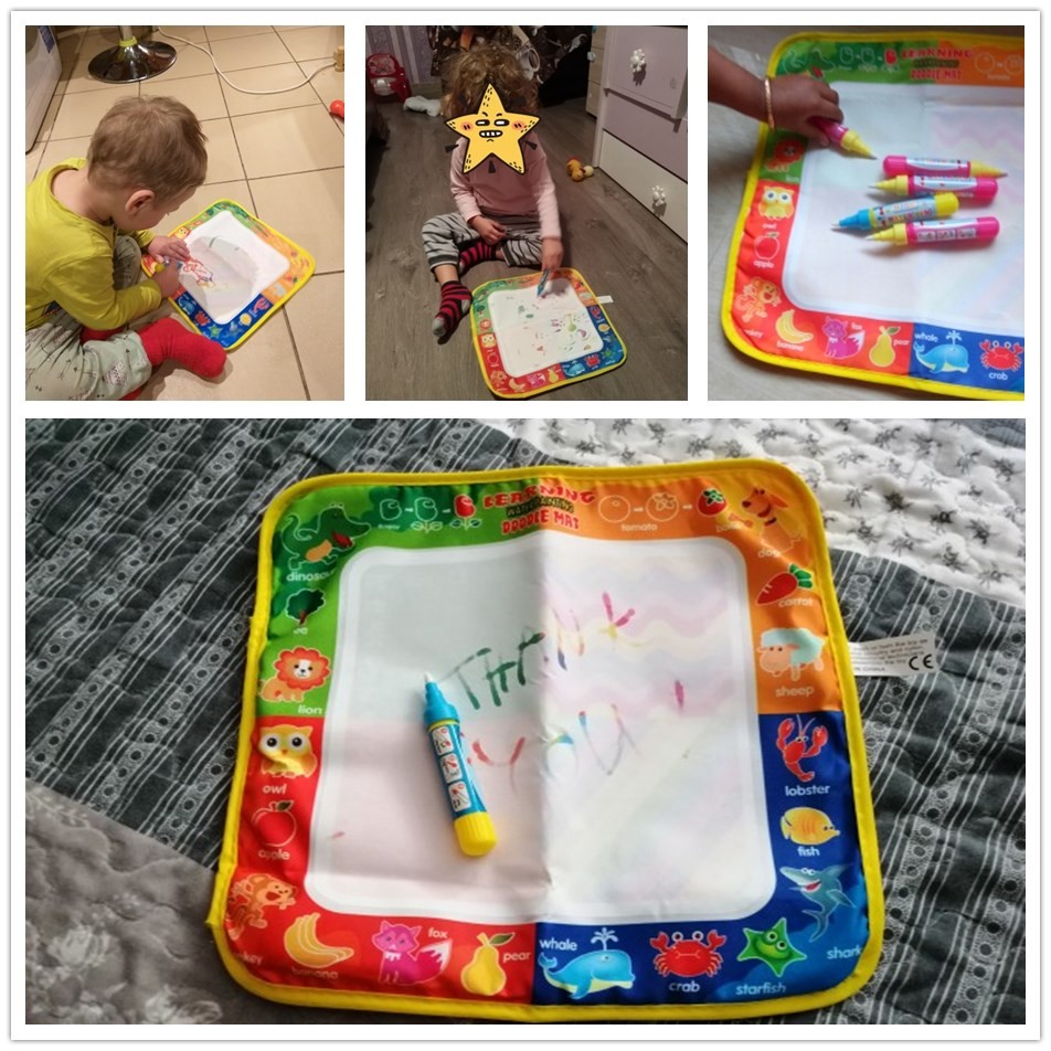 

5 Types Water Doodle Mat & 1 Magic Pen Non-Toxic Drawing Board Coloring Toys Painting Learning