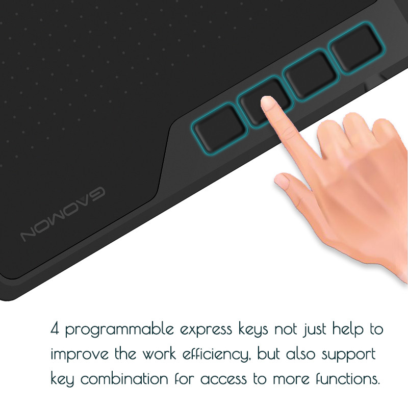 

Gaomon S620 6.5 X 4" Digital Graphic Tablet For Drawing Painting&Game Osu, 8192 Level Pen Tablet