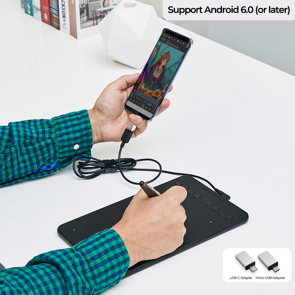 

Xppen Deco Mini7 V2 Graphics Tablet 7*4.3 Inch Digital Drawing Tablet 8 Key For Android Windows Mac