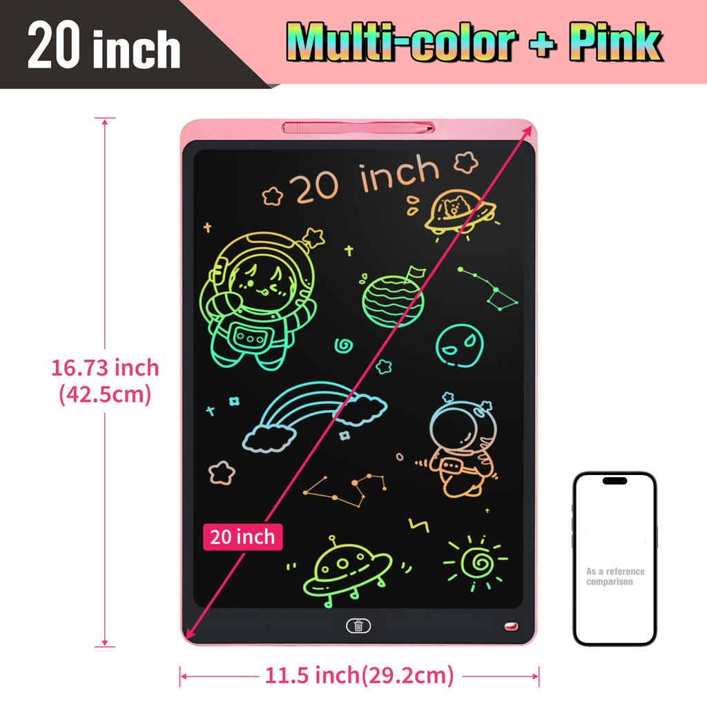 

16/20 Inch Writing Board Drawing Tablet For Kids, Large Electronic Drawing Pad With Colorful Screen,