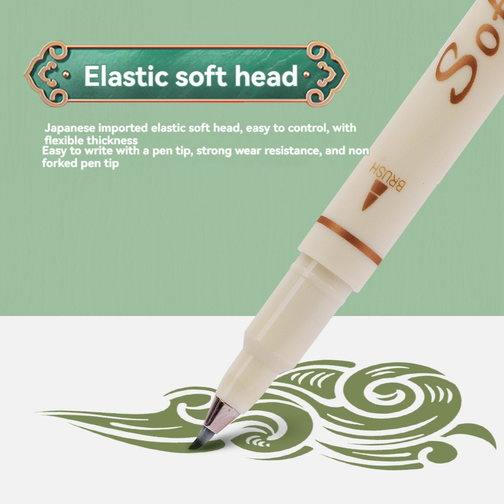 

24/3 Color Vintage Watercolor Lettering Art Marker Drawing Pen Set Multicolor Soft Brush Tip