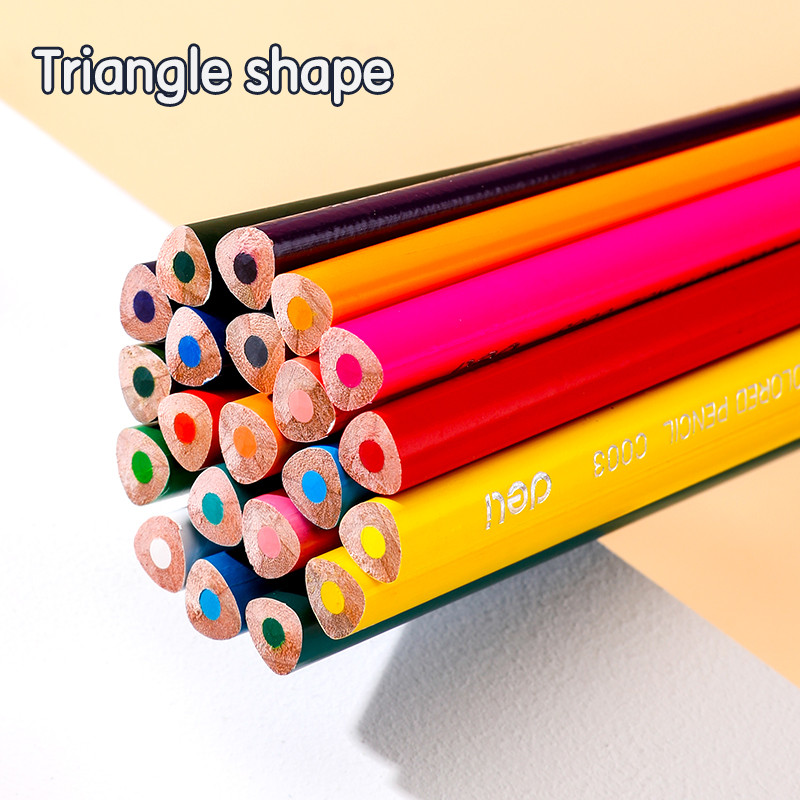 

Deli Colored Pencil 12/18/24/36 Colors Art Painting Drawing Wooden Color Pencils Kit Colors Art