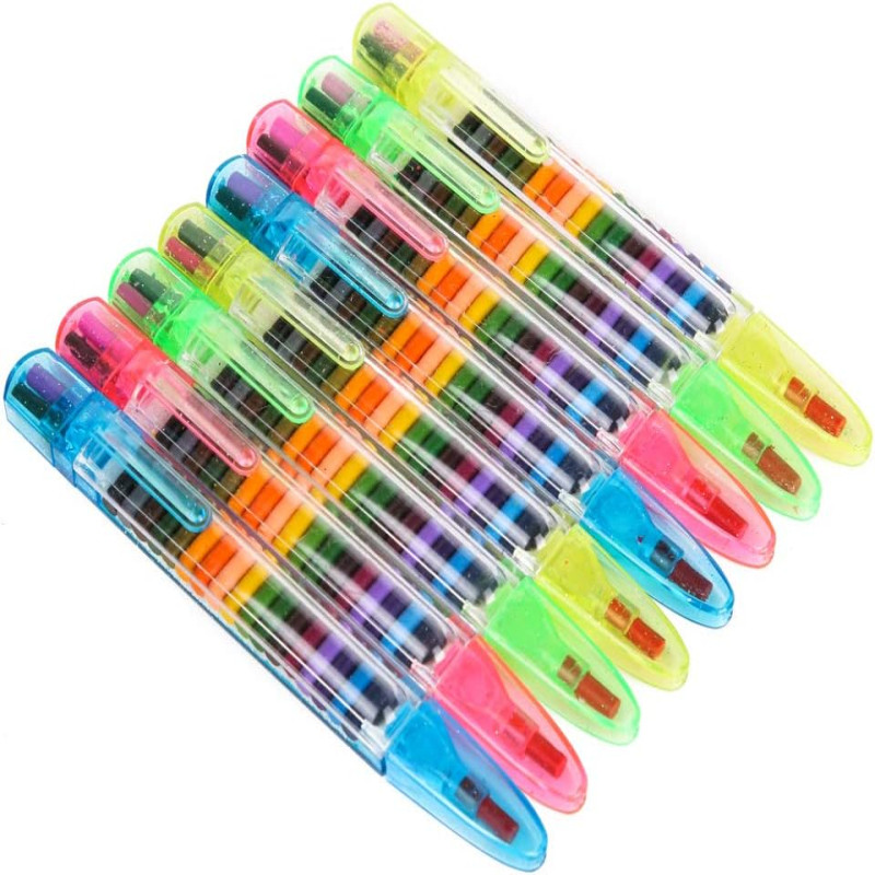 

1 Pcs 20 Color Stackable Crayons Multicolor Stackable Crayons Student Drawing Pencils, For Coloring