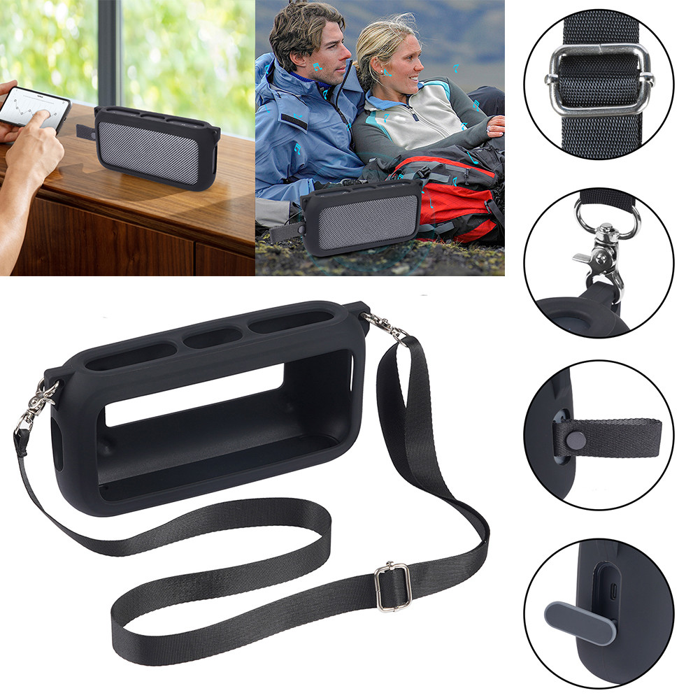 Silicone Cover Case Shockproof Protective Cover Anti Drop Speaker Case Washable for Anker Soundcore 