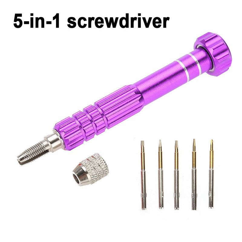 5 In 1 Multi-function Repair Open Tools Kit Screwdriver 1.5 0.8 2.0 T5 T6 For iPhone  Galaxy DIY Mob