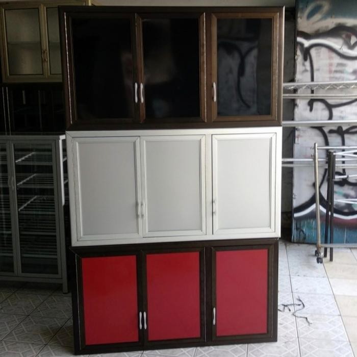 Terbaru Lemari Dapur Atas/Lemari Dapur Gantung 3 Pintu (Alumunium)