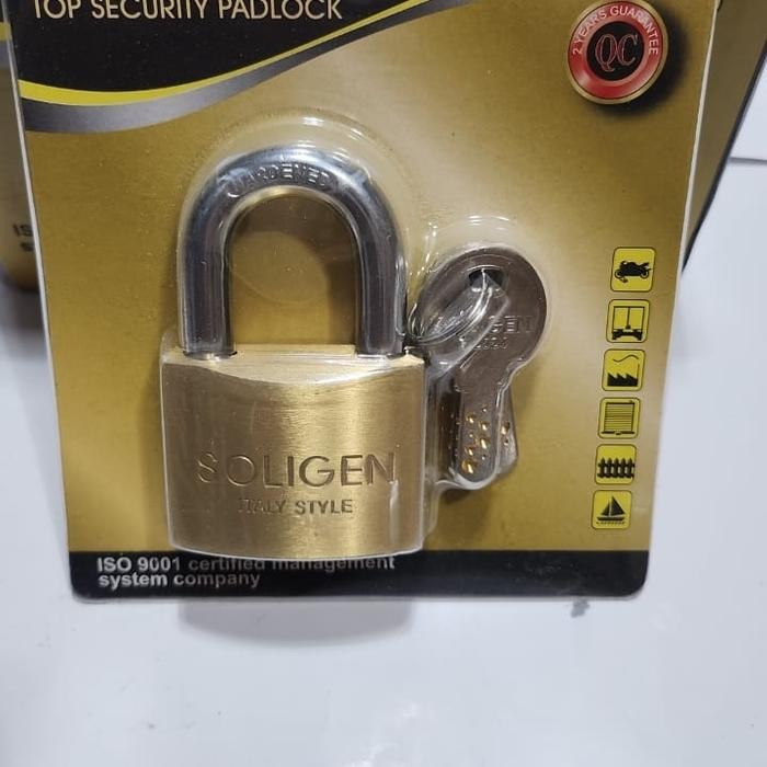 PROMO Gembok Pintu Pagar Komputer SOLIGEN 50 MM / Gembok 50 mm Pendek