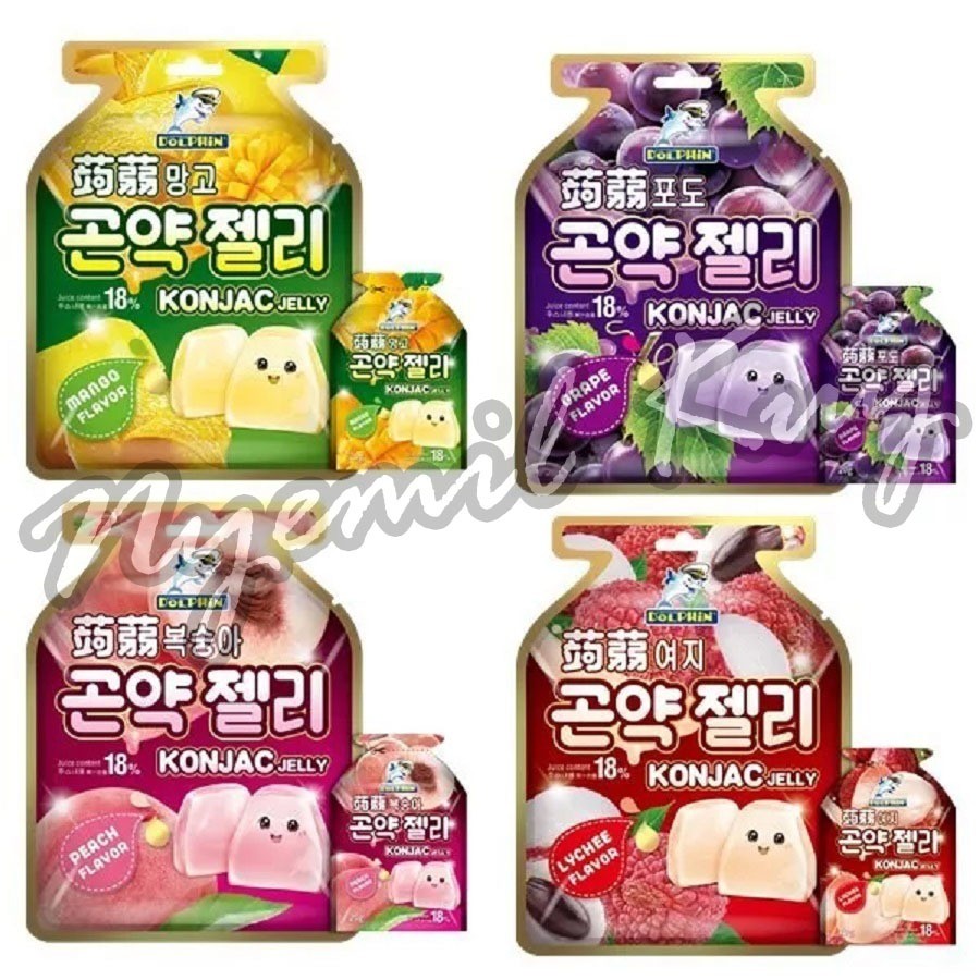 

Captain Dolphin Konjac Jelly (isi 20gr x 15 pcs) - Jeli Konjac Rasa Buah - Konjac Jelli Rasa