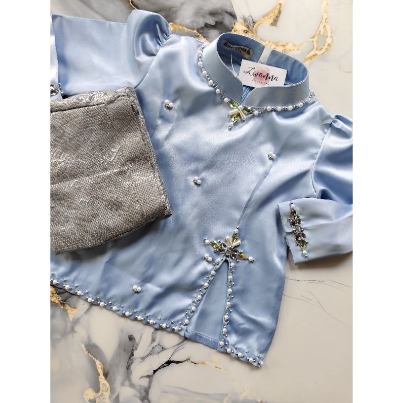 Discount Set Kurung Couple Ibu & Anak Belah Samping Rok Songket Kurung Melayu Baju Malaysia