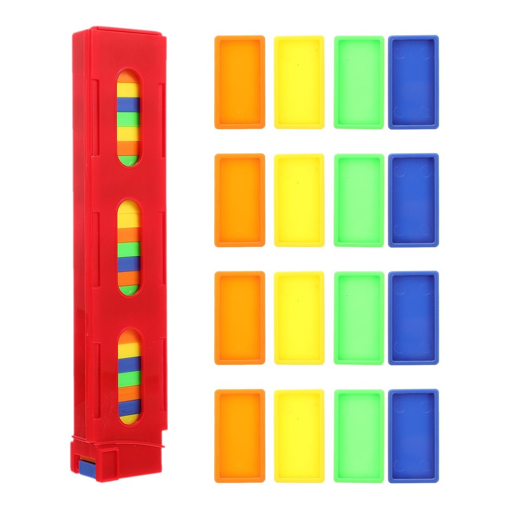 Plastic Domino Toy Early Education Toys Colorful Wood Domino Toy Dominoes Racing Toy Domino Train