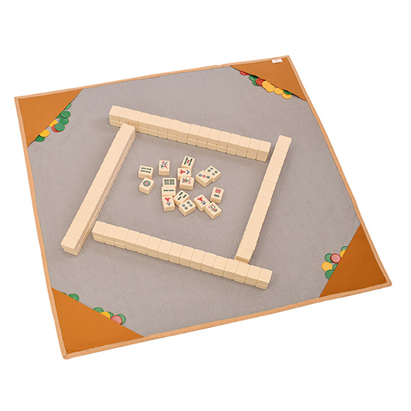 Crystal Mahjong Tiles Household Hand Rubbed Mahjong Large Sparrow Tile ampagne Gold Acrylic