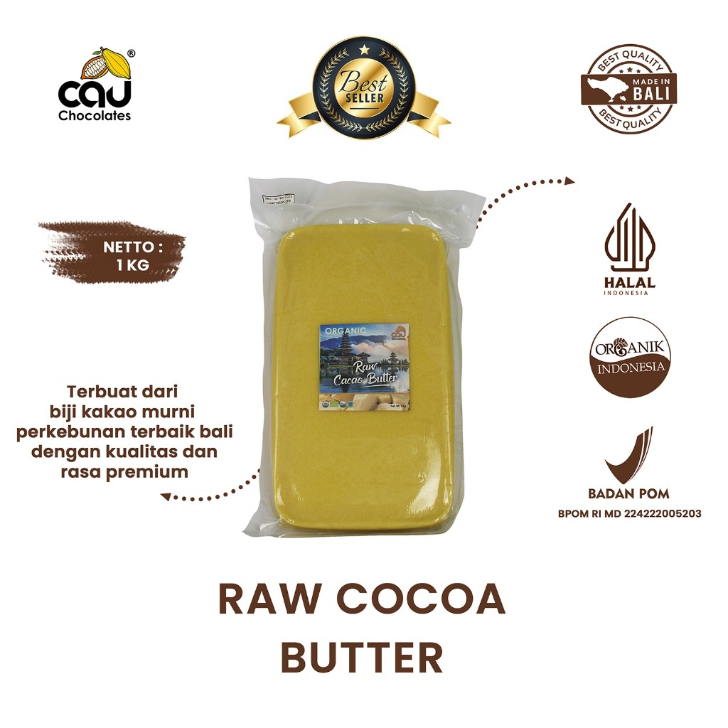 

CAU CHOCOLATES - ORGANIK COCOA BUTTER 1 KG 100% ORIGINAL