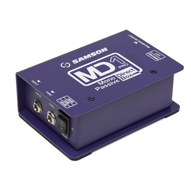 Samson MD1 Pro Mono Passive Direct Box signal conversion DI box recording stage performance guitar e