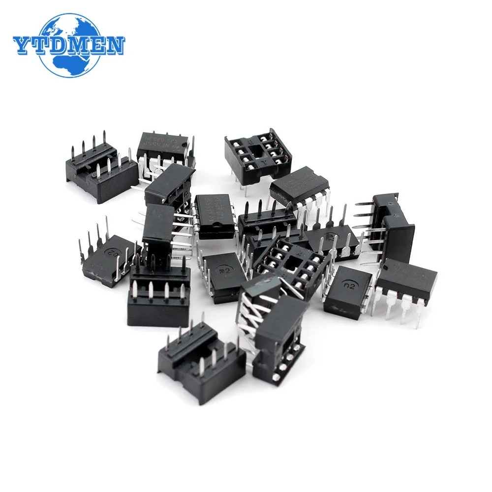 IMPORT 20PCS NE555 NE555P IC 555 TIMER PROGRAMMING OSCILLATOR CHIP & 8 PIN DIP SOCKETS KIT (10 EACH)