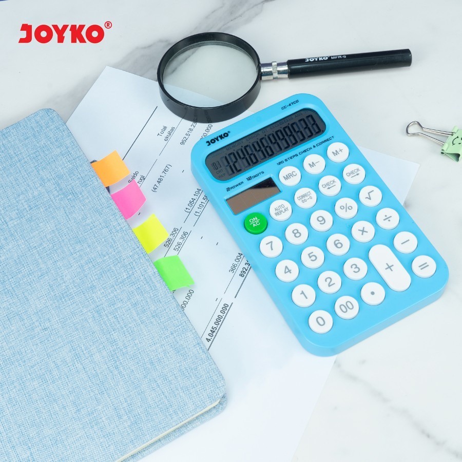 

[READY] Joyko Calculator CC-47CO / Kalkulator 12 Digits / Check Correct / Kalkulator Meja Kantor