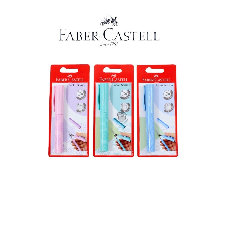 

[READY] Gunting Pocket Faber Castell Ukuran 11 cm Gunting Portable Bentuk Pulpen Gunting Saku Bahan
