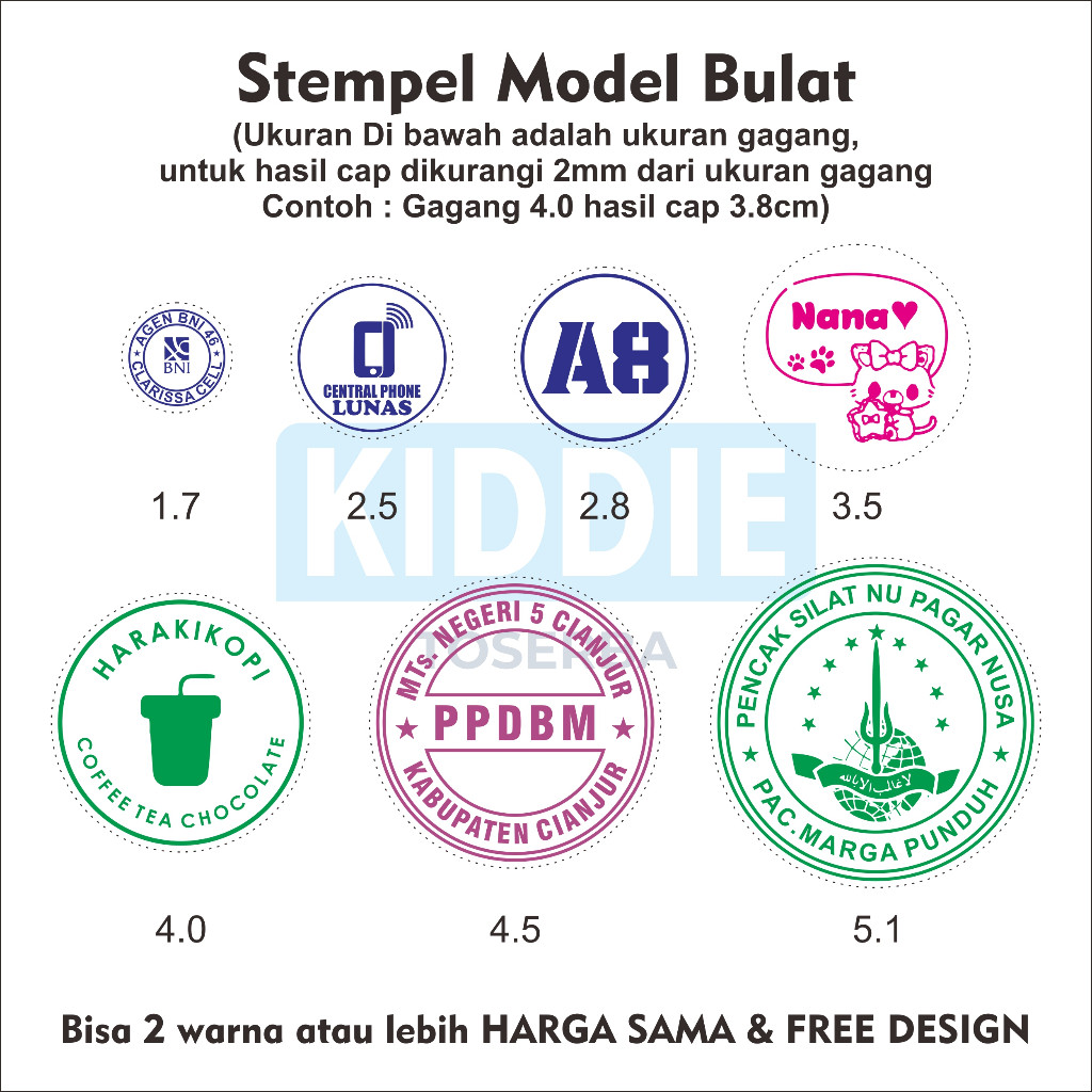 

[READY] Stempel Custom - Stempel Lunas - Stempel Nama - Ukuran 2.5 - 1 Hari Jadi - Free Design
