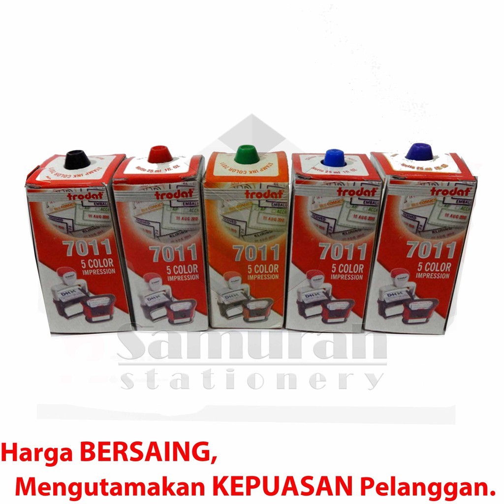 

[READY] Isi ulang Tinta Cap Stampel Otomatis Trodat 7011 / Refill Stamp Ink 25 ml 5 warna