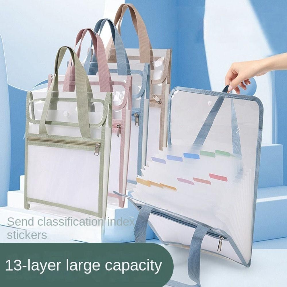 

[READY] Map Dokumen Expanding File School Bag 12 Pocket Tas Jinjing Transparan