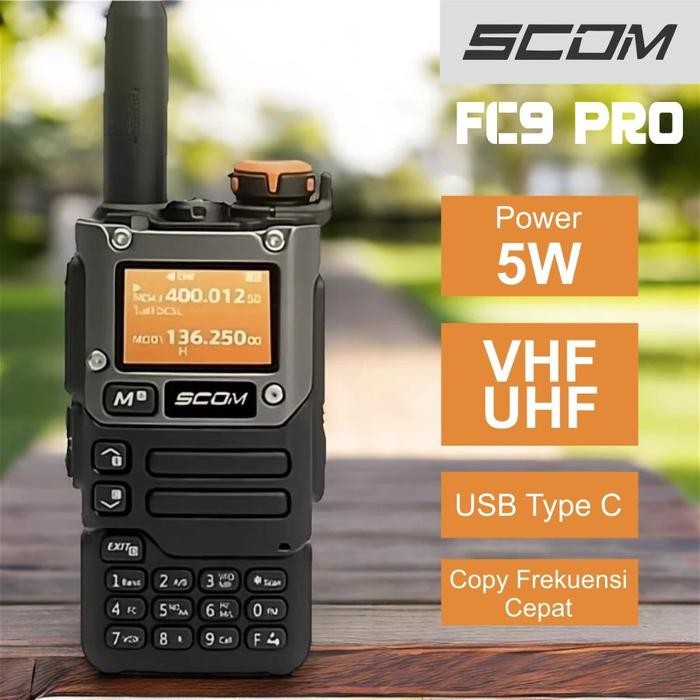 ht scom fc9 pro handy talky vhf uhf