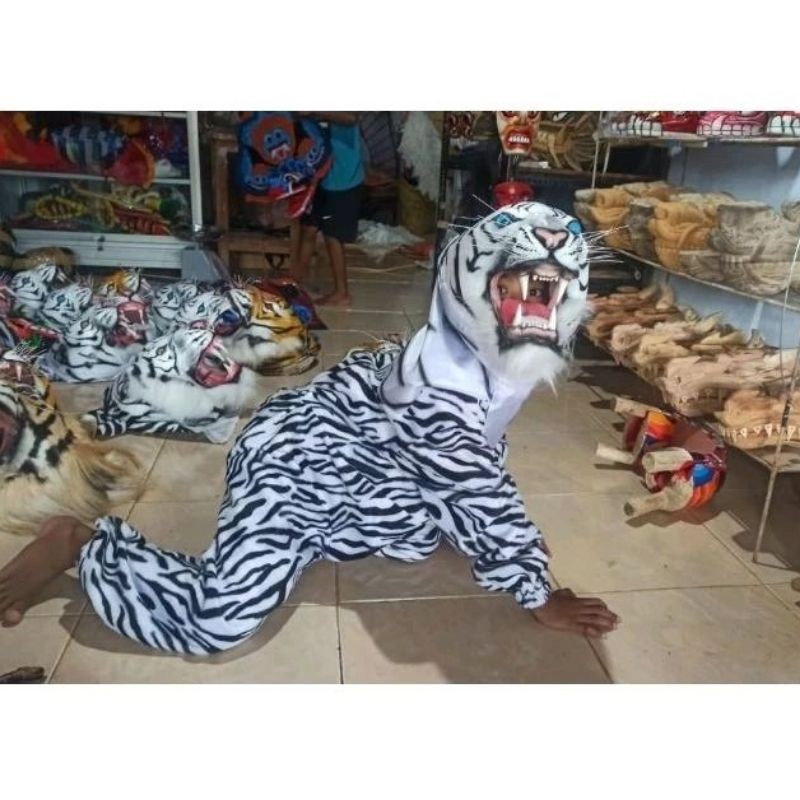 Kostum Macan Baju Macan Baju Jaranan Kaos Barongan Full atas sampai bawah