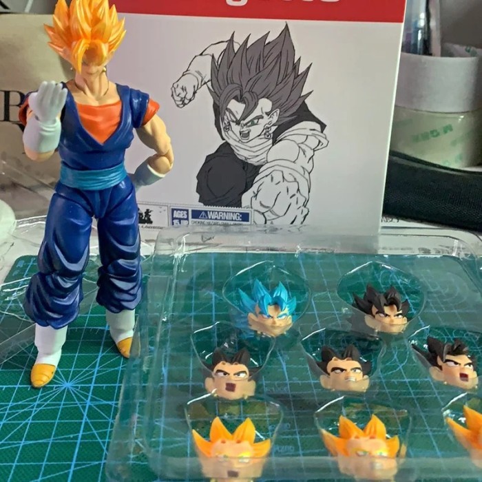 Vegetto 2.0 Custom Headsculpt Set Hair Dragon Ball Shf Z Class E
