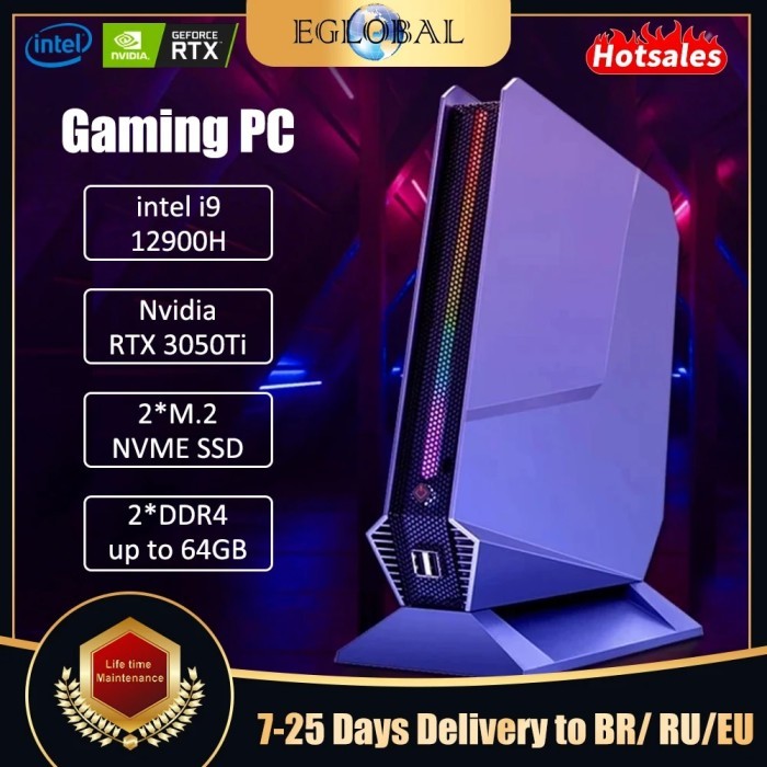 Eglobal F10 Mini PC Intel Core i9 12900H i7 12700H With Nvidia RTX