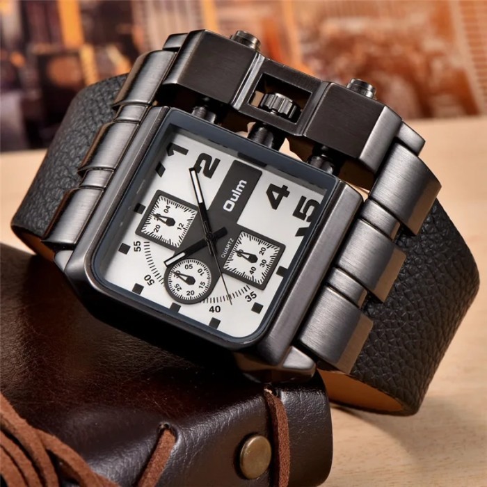 Oulm 3364 Big Size Watches Men Luxury Brand Sport Male Quartz Watch