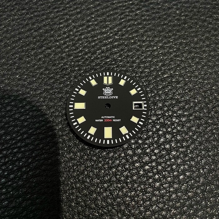 STEELDIVE Official Original Dial Black/Green/Blue C3 Green Luminous