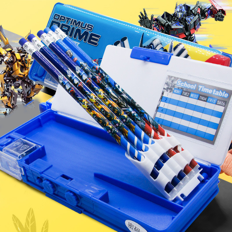 

Kotak Pensil Multifungsi Motif Kartun Untuk Anak Laki-Laki /Transformer Password Pencil Case