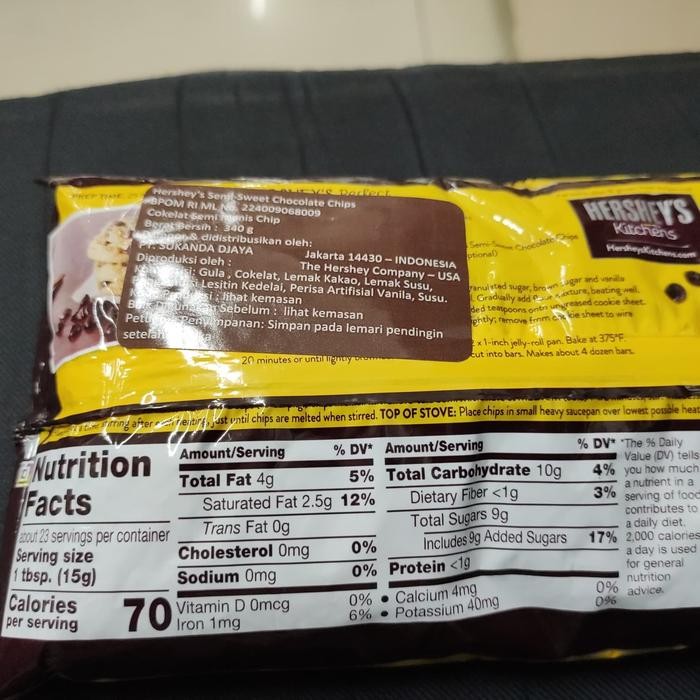 

Hershey's Semi-Sweet Dark Choco Chips 340g Terlaris