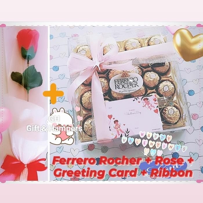 

Coklat Valentine Ferrero Rocher +Bunga Rose Kado Valentine Valentin Terlaris