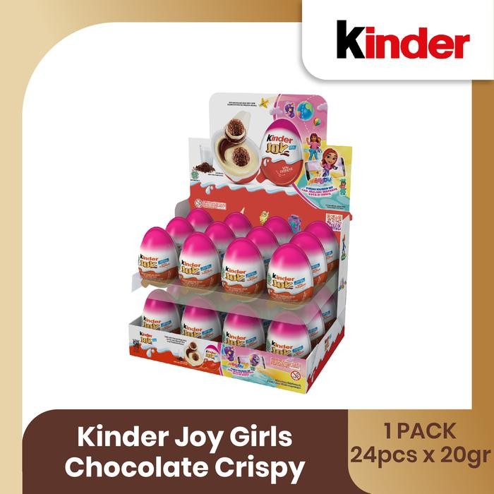 

Kinder Joy (Girls) - Chocolate Crispy 20gram ( isi 24 ) Terlaris
