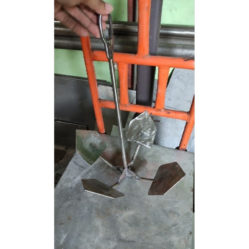 Jangkar Steanless 4 Kail Untuk perahu nelayan kecil