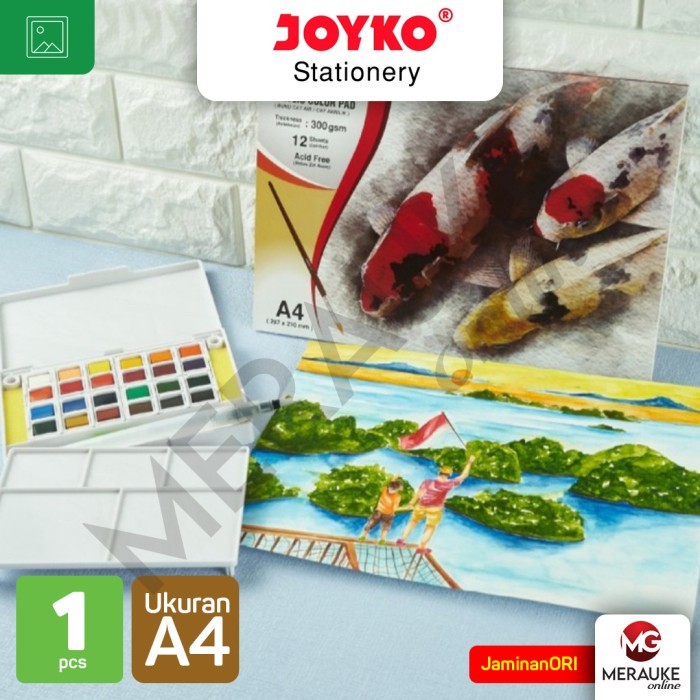 

[READY] JOYKO Buku Gambar Cat Air Akrilik A4 300gsm 12 Lembar