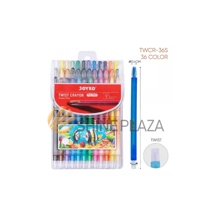 

[READY] Twist Crayon Titi Joyko TWCR 12 24 36 Warna - Krayon Putar Oil Pastel Color
